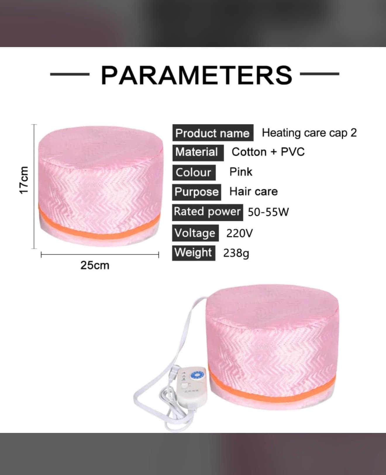 Electric steaming cap