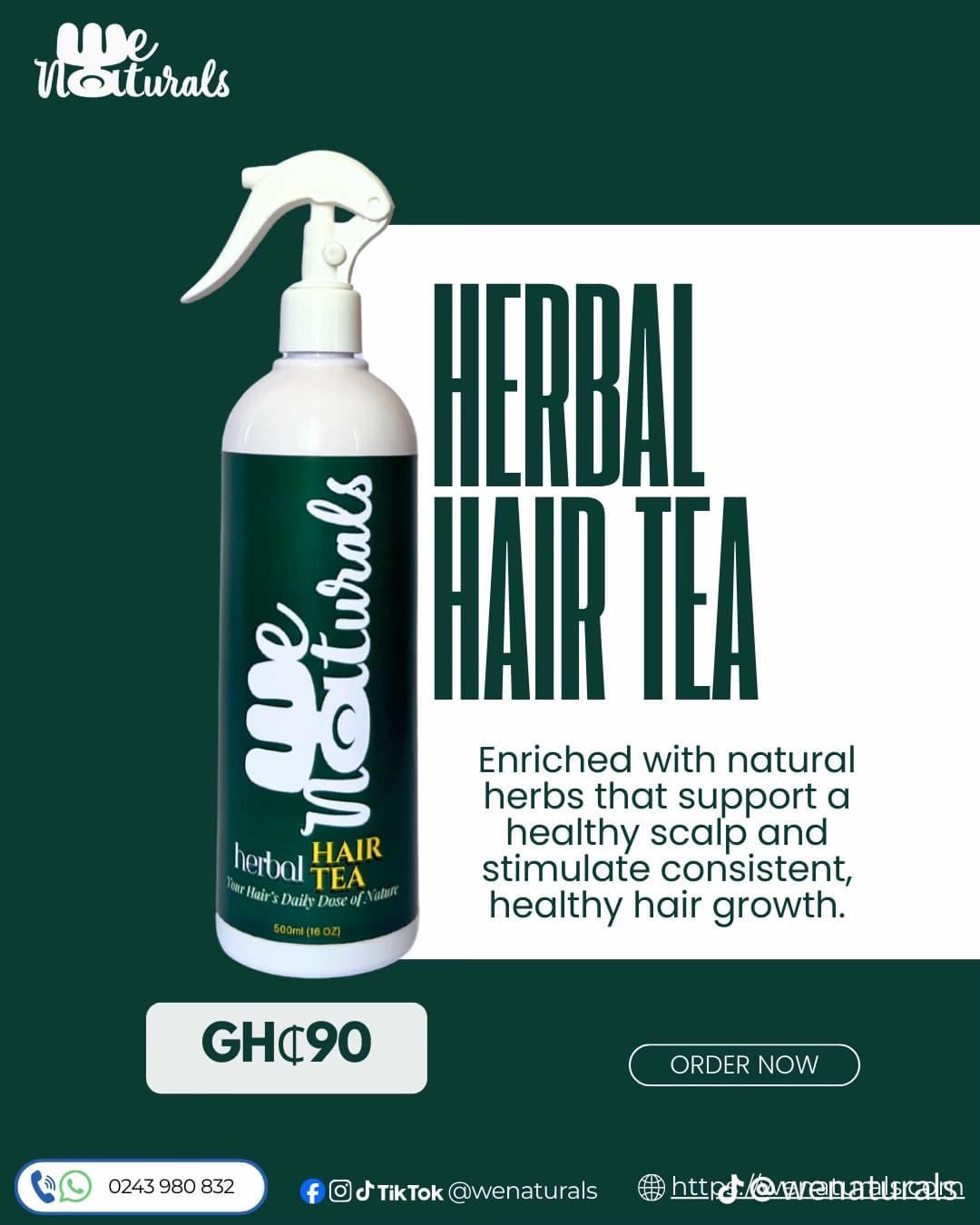 Herbal hair tea